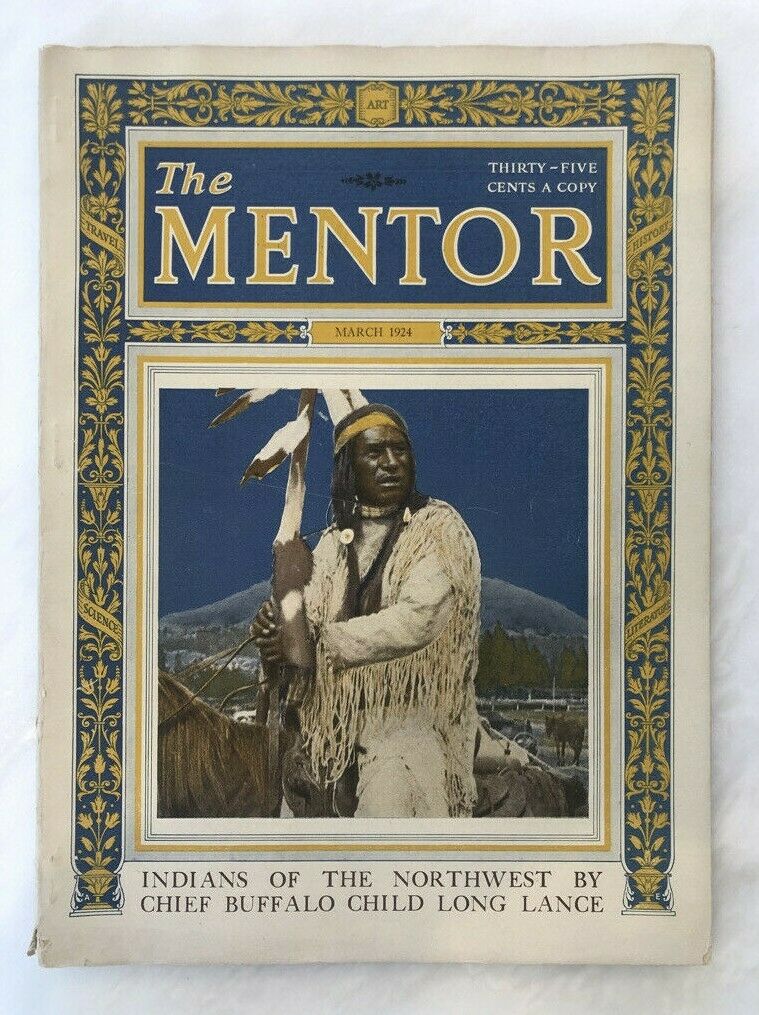 1924 Mentor Magazine Indians Of Northwest 50+ Images Antique Chief Buffalo Child