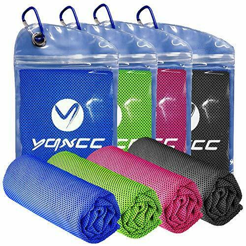 Cooling Towel For Yoga Golf Gym Camping Running Workout Soft Breathable 4 Pack