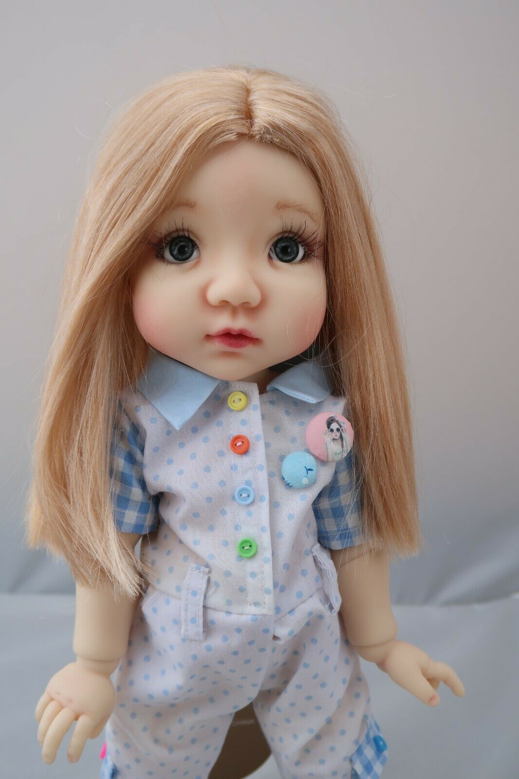 Monique JASMINE Wig Med Red. Blonde Size 10-11 BJD shown on My Meadow Mae AG
