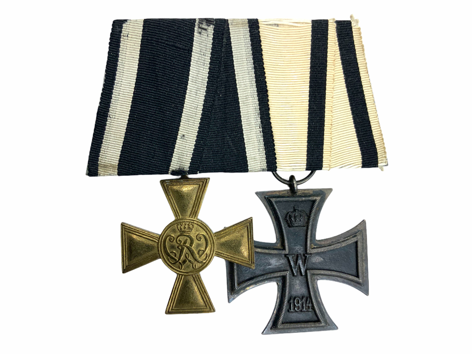 WW1 Imperial German Military Merit Cross and Non Combat Iron Cross Medal Pair