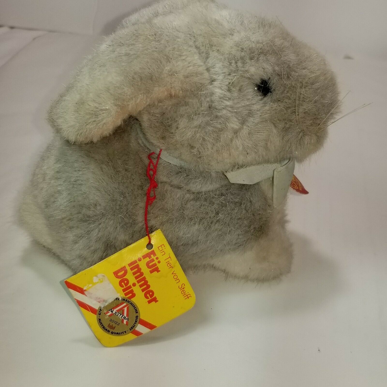 Steiff Gray Snuffy Rabbit Button in Ear 2911.18 Made in Germany