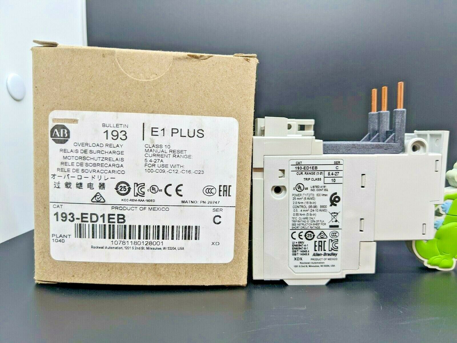 Allen Bradley 193-ed1eb Solid State Overload Relay 5.4-27a (3 Phase)