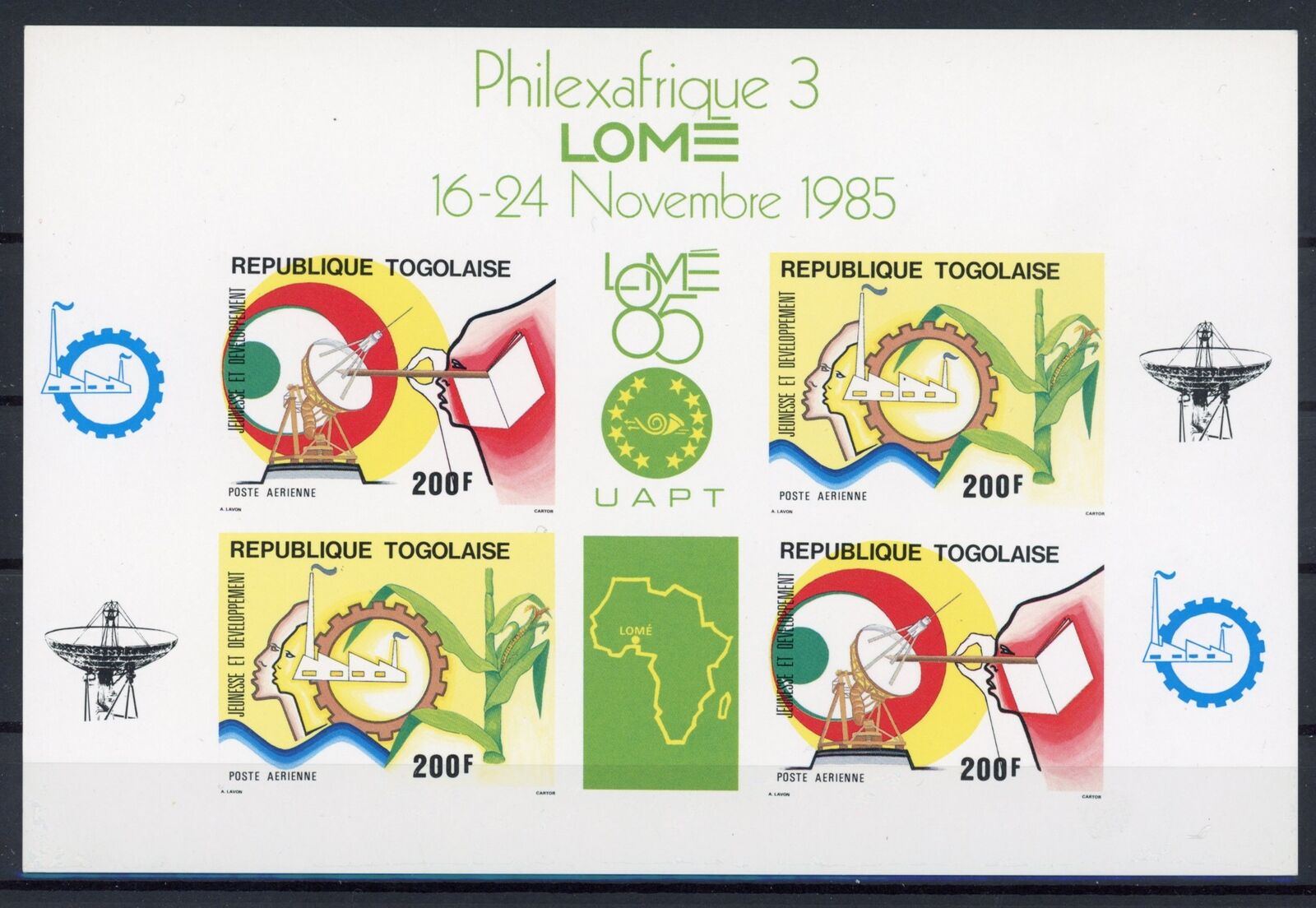 [G40.990] Togo 1985 Philexafrique Good Deluxe PROOF sheet Very Fine