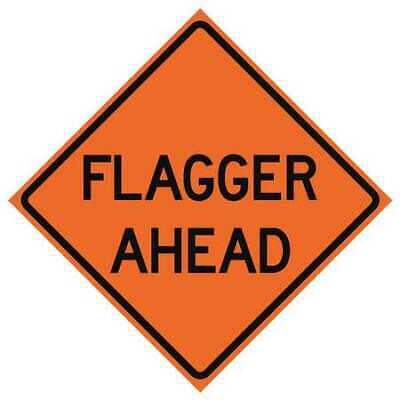 Eastern Metal Signs And Safety 669-c/36-rvfo-fa 36in Flagger Ahead R34
