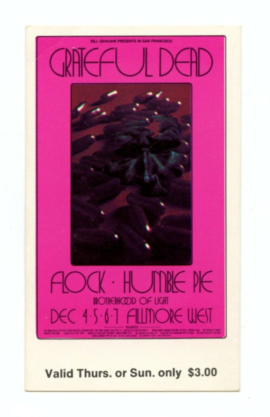 Bg 205 Grateful Dead 1969 Dec 4 Bill Graham Fillmore Ticket