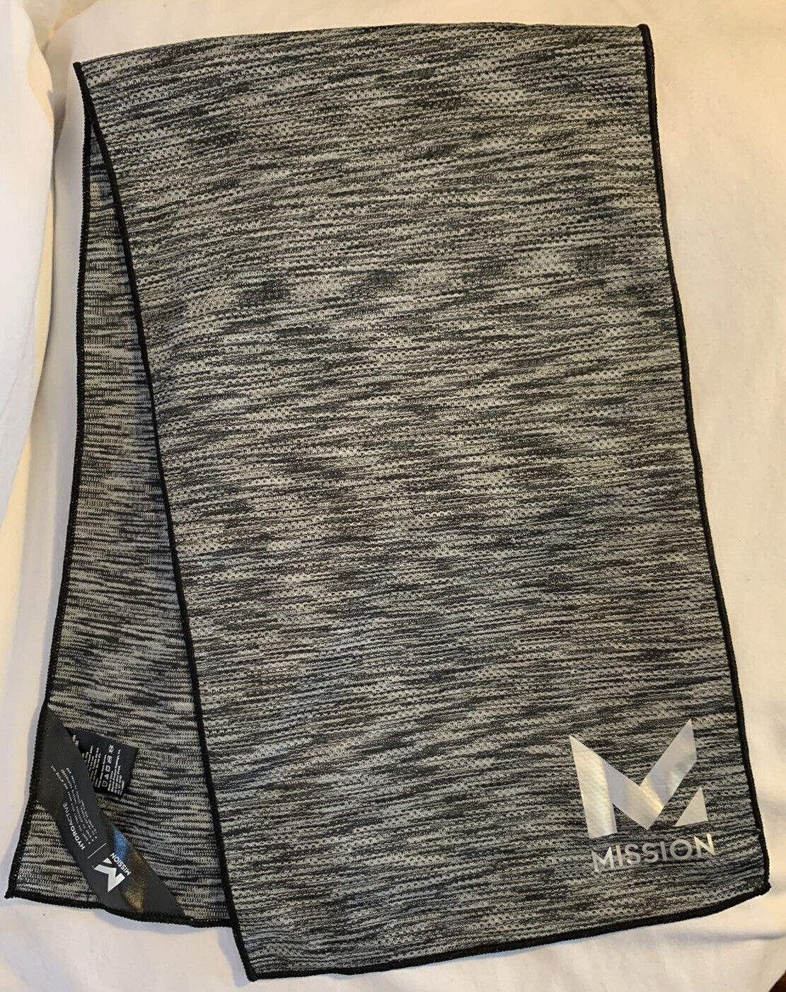 Mission Max Cooling Towel - Hydro Active 10x33" - Charcoal Space Dye