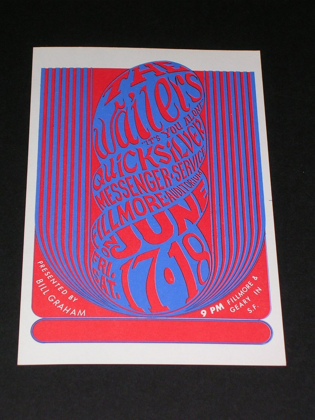 QUICKSILVER Psychedelic FILLMORE Postcard Handbill by WES WILSON BG011