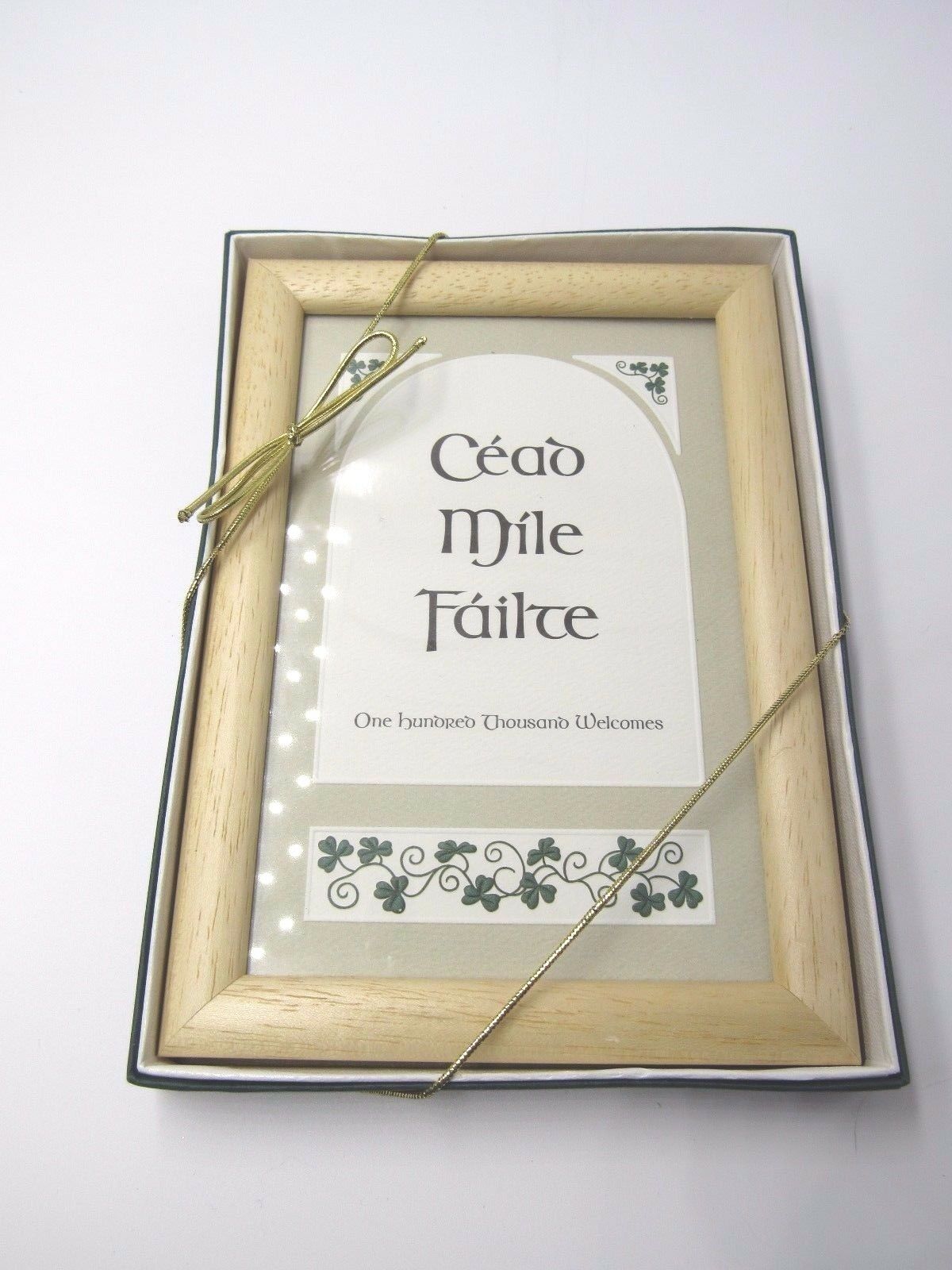 Irish Cead Mile Failte One Hundred Thousand Welcomes Framed New In Box