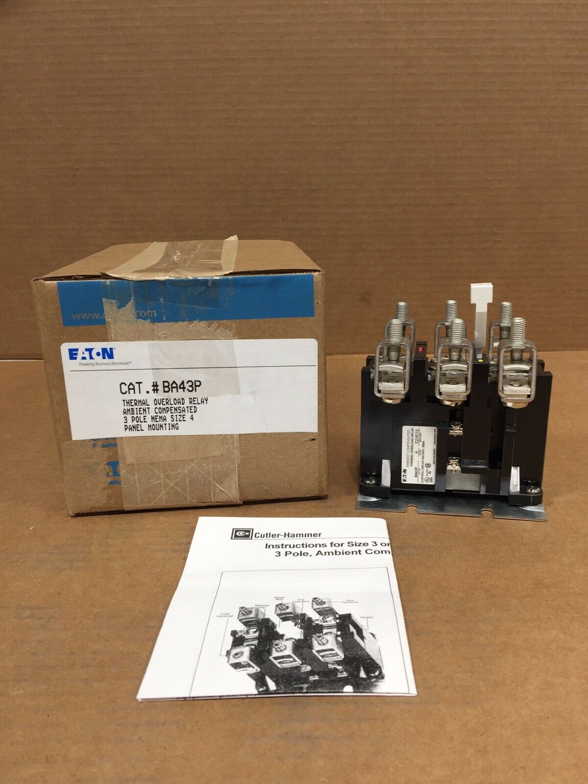 HOUSTON STOCK NEW EATON BA43P OVERLOAD RELAY A200 FRFEE 2 DAY AIR BUY NOW ONLY