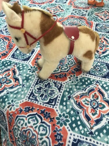 Vintage Steiff Donkey /Horse / Pony Red Leather Saddle 6