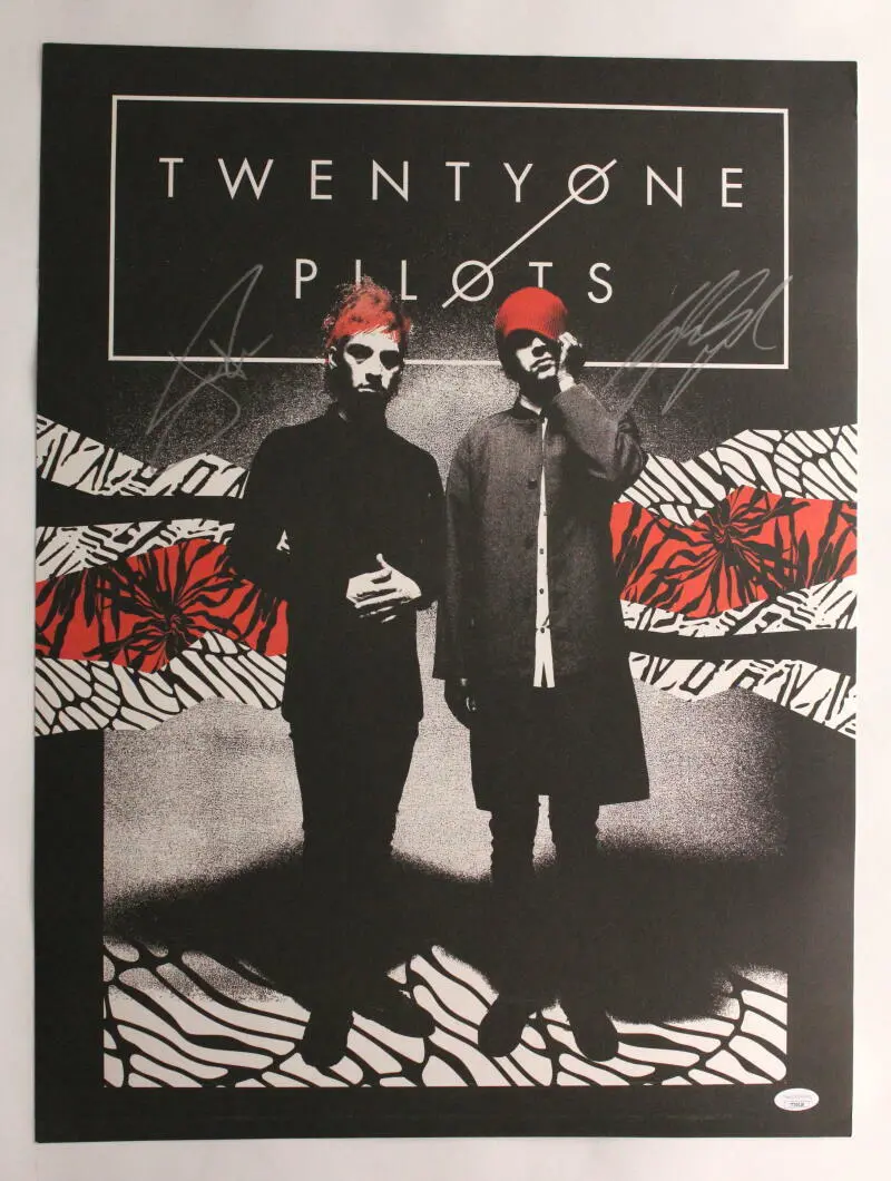 Twenty One Pilots Signed Autograph 18x24 Concert Tour Poster - Very Rare! W/ Jsa