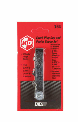GearWrench 164 12 Blade SAE and Metric Feeler Gauge Set & 6 Wire Spark Plug Gap