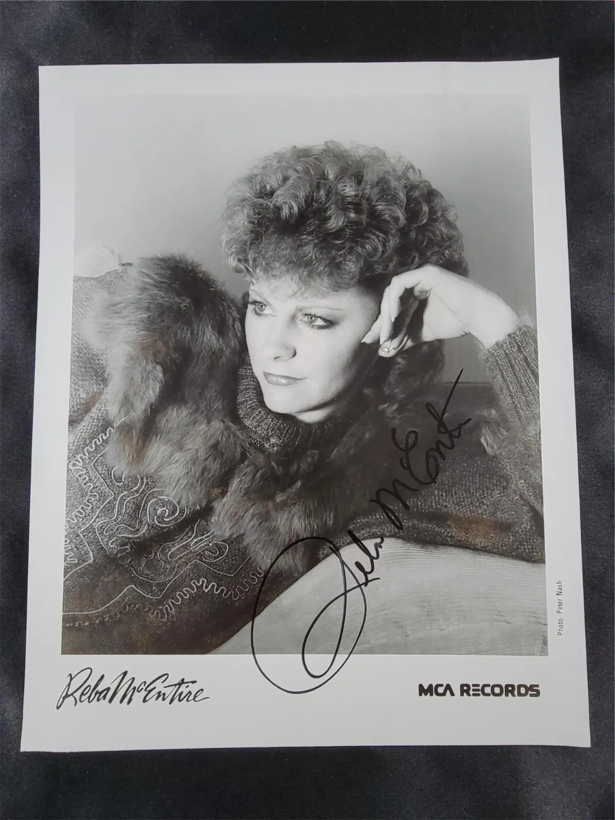 EARLY Reba McEntire Signed Autograph Black & White Photo Original Country Promo