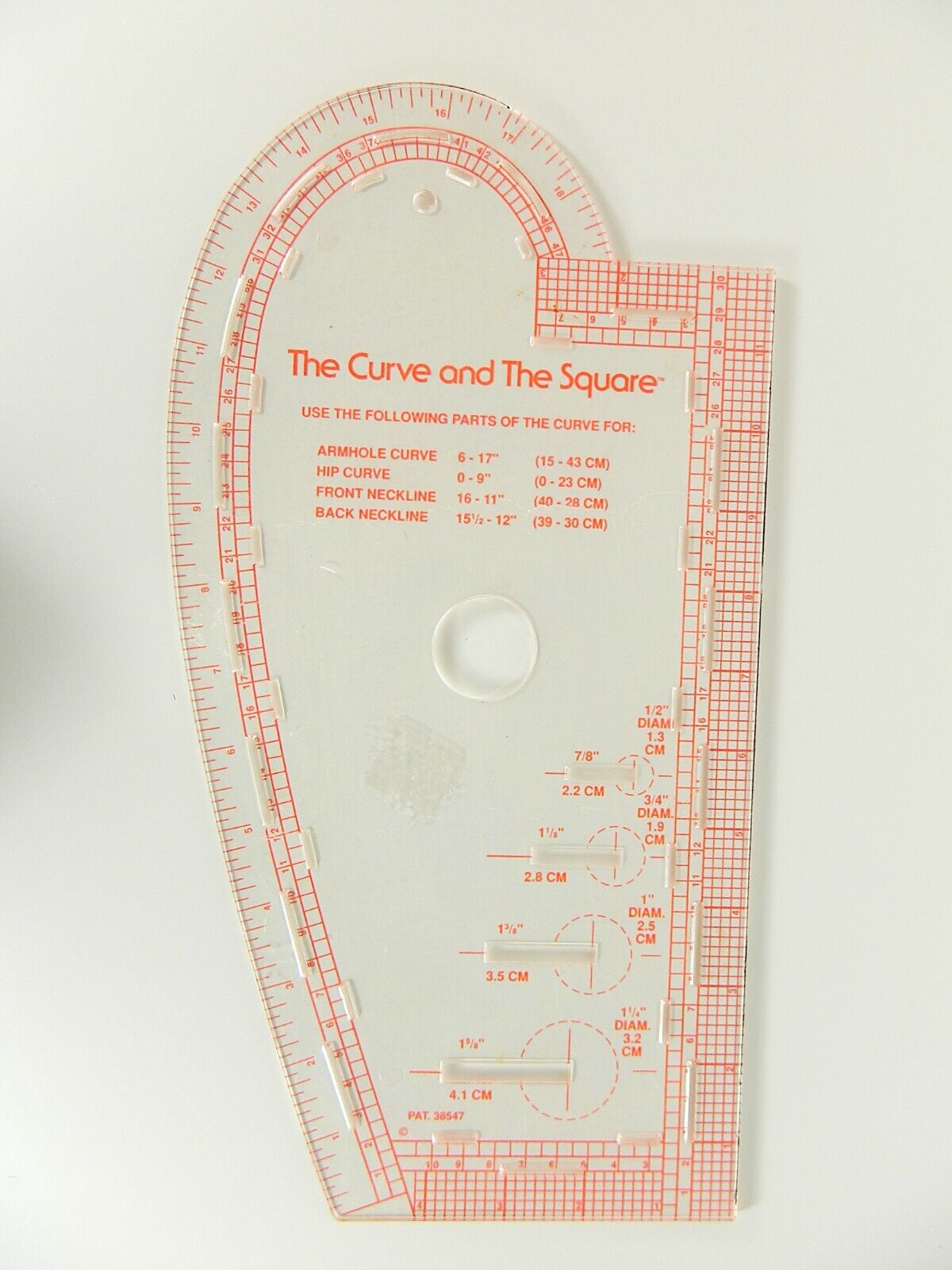 The Curve & The Square Sewing Alterations Tailor Dressmaker Multi Ruler Template