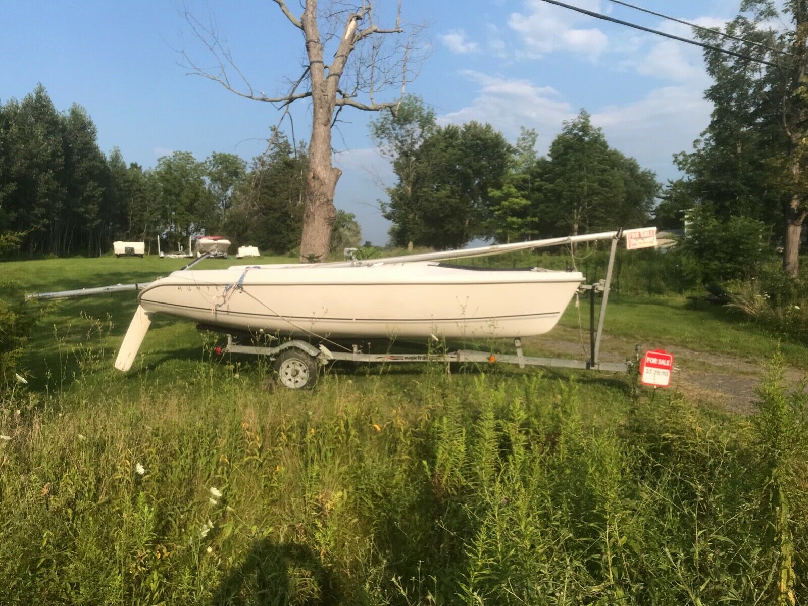 2000 Hunter 17ft Sailboat With Trailer