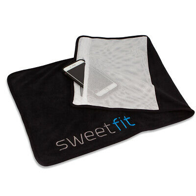 Antibacterial Gym Towel, Fits Securely Over Workout Bench, Phone/Keys Zip Pocket