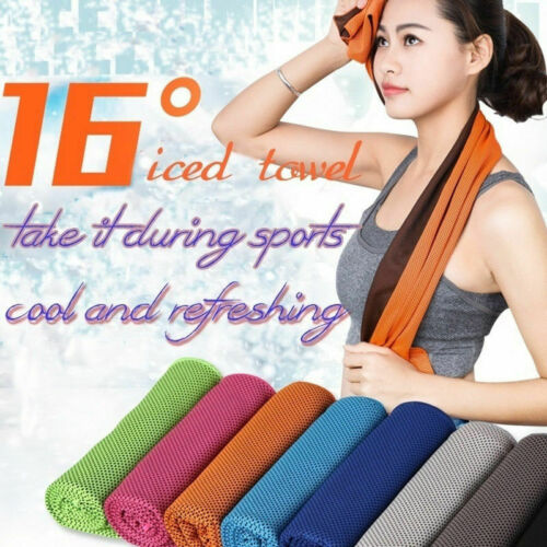 5 Pcs Instant Cooling Towel Ice Cold Pad Golf Cycling Jogging Gym Sports Outdoor