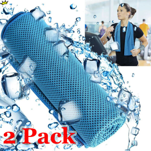 2 Pack Cooling Towel Ice Towel Neck Wrap For Sports Running Jogging Gym Chilly