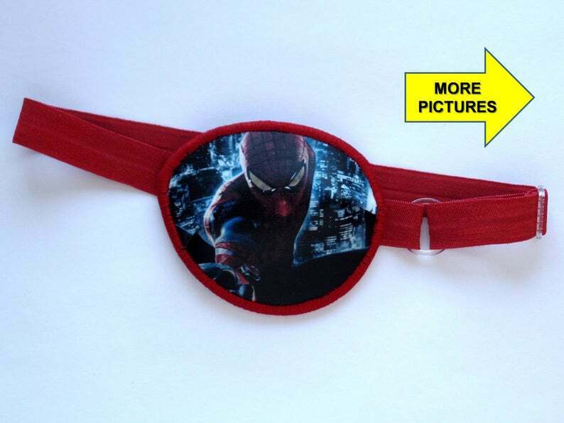 Kids Eye Patch Without Glasses With Superhero. Strabismus/lazy Eye/occlusion
