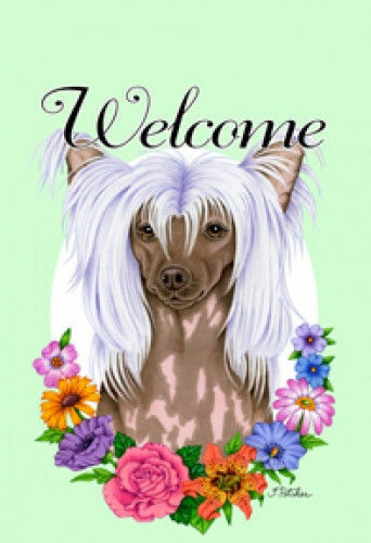 Welcome Garden Flag - Chinese Crested 630691