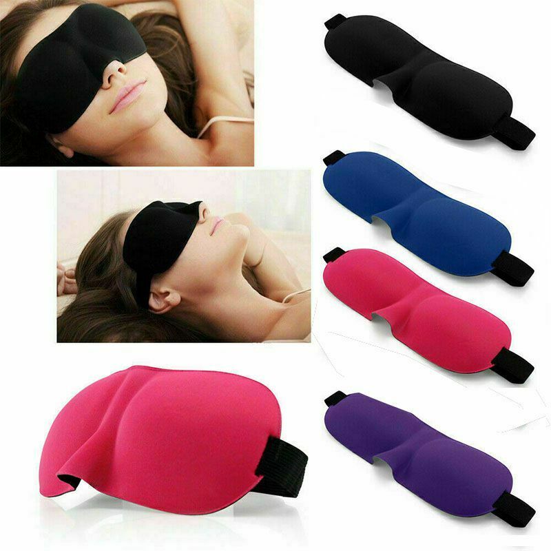 Travel 3d Eye Mask Sleep Soft Padded Shade Cover Rest Relax Sleeping Blindfold