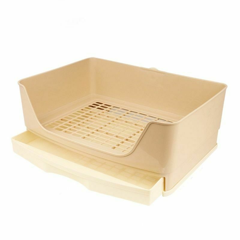 Rabbit Litter Box With Drawer Large Pet Bedpan Corner Toilet Box Easy Operation
