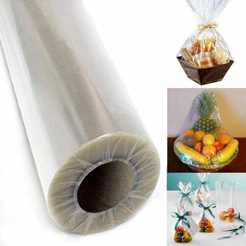 Clear Cellophane Wrap Roll Easter Gift Baskets Wrapping Paper 30" In X 100'ft